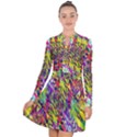 Colorful Jungle Pattern Long Sleeve Panel Dress View1