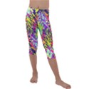 Colorful Jungle Pattern Kids  Lightweight Velour Capri Leggings  View1