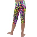 Colorful Jungle Pattern Kids  Lightweight Velour Capri Leggings  View4