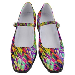 Colorful Jungle Pattern Women s Mary Jane Shoes