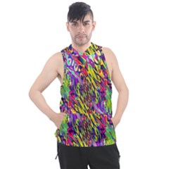 Colorful Jungle Pattern Men s Sleeveless Hoodie