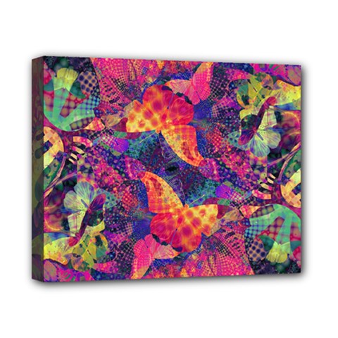 Colorful Boho Abstract Art Canvas 10  X 8  (stretched) by SpinnyChairDesigns