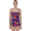 Colorful Boho Abstract Art Babydoll Tankini Set View1