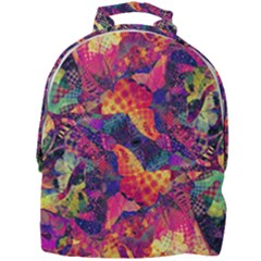 Colorful Boho Abstract Art Mini Full Print Backpack by SpinnyChairDesigns