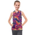 Colorful Boho Abstract Art Kids  Sleeveless Hoodie View1