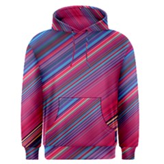 Boho Pink Blue Stripes Men s Core Hoodie by SpinnyChairDesigns