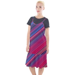 Boho Pink Blue Stripes Camis Fishtail Dress by SpinnyChairDesigns