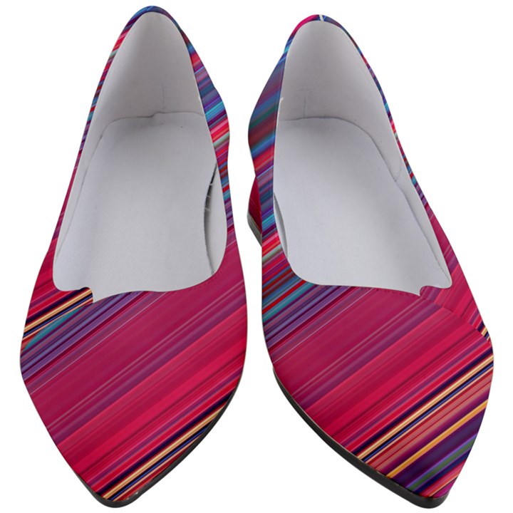 Boho Pink Blue Stripes Women s Block Heels 