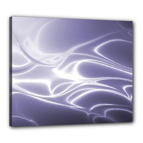 Violet Glowing Swirls Canvas 24  X 20  (stretched) by SpinnyChairDesigns