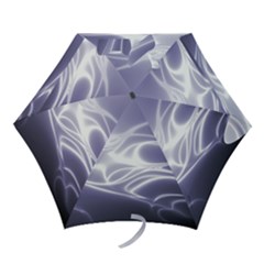 Violet Glowing Swirls Mini Folding Umbrellas by SpinnyChairDesigns