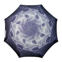 Violet Glowing Swirls Golf Umbrellas by SpinnyChairDesigns