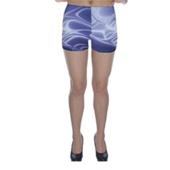 Violet Glowing Swirls Skinny Shorts by SpinnyChairDesigns