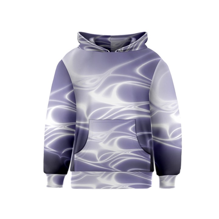 Violet Glowing Swirls Kids  Pullover Hoodie