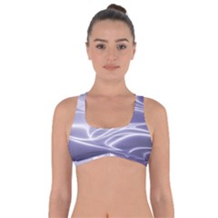 Violet Glowing Swirls Got No Strings Sports Bra by SpinnyChairDesigns