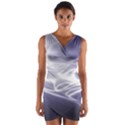 Violet Glowing Swirls Wrap Front Bodycon Dress View1