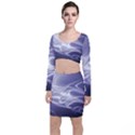 Violet Glowing Swirls Top and Skirt Sets View1