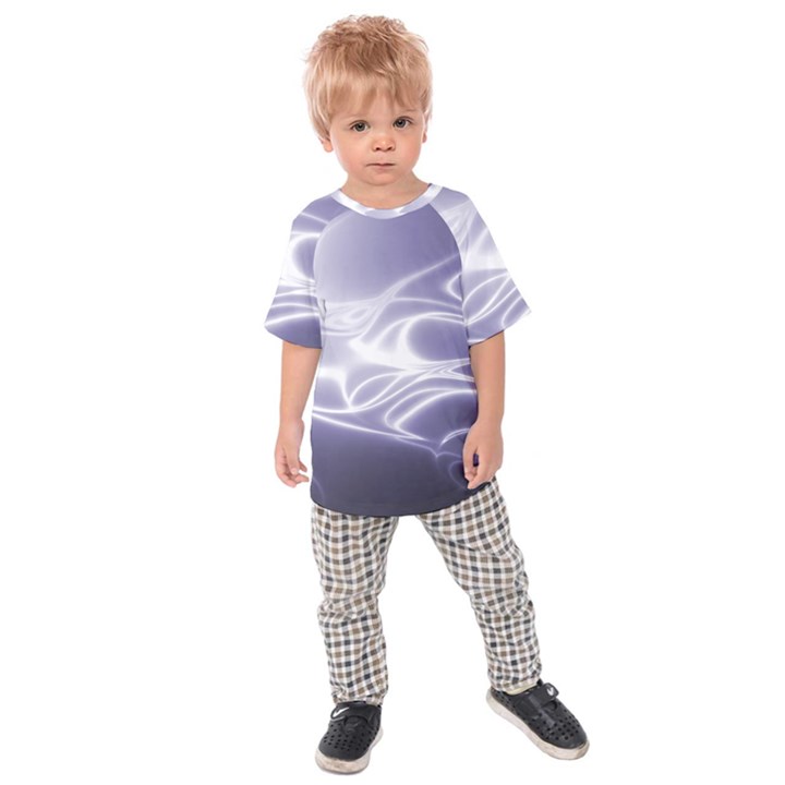 Violet Glowing Swirls Kids  Raglan Tee