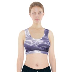 Violet Glowing Swirls Sports Bra With Pocket by SpinnyChairDesigns