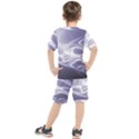 Violet Glowing Swirls Kids  Tee and Shorts Set View2