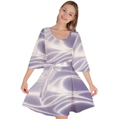 Violet Glowing Swirls Velour Kimono Dress by SpinnyChairDesigns