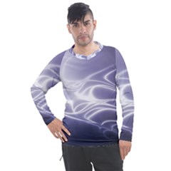 Violet Glowing Swirls Men s Pique Long Sleeve Tee