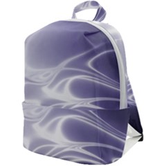 Violet Glowing Swirls Zip Up Backpack by SpinnyChairDesigns