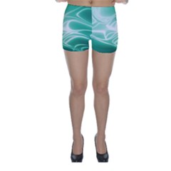 Biscay Green Glow Skinny Shorts by SpinnyChairDesigns