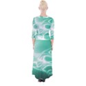 Biscay Green Glow Quarter Sleeve Wrap Maxi Dress View2