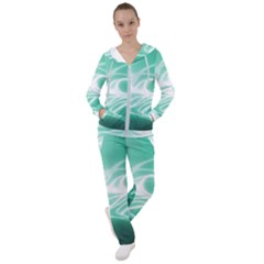 Biscay Green Glow Women s Tracksuit by SpinnyChairDesigns