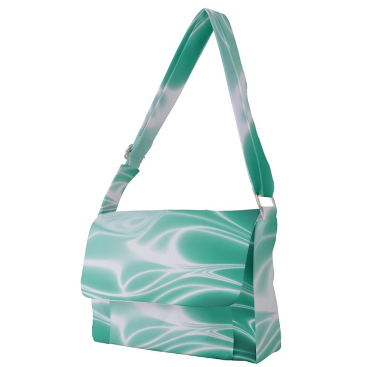 Biscay Green Glow Full Print Messenger Bag (S)