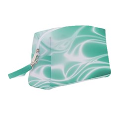 Biscay Green Glow Wristlet Pouch Bag (medium) by SpinnyChairDesigns