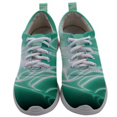 Biscay Green Glow Mens Athletic Shoes by SpinnyChairDesigns