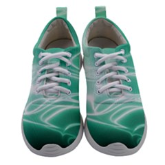 Biscay Green Glow Athletic Shoes by SpinnyChairDesigns