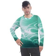 Biscay Green Glow Men s Pique Long Sleeve Tee