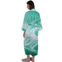 Biscay Green Glow Maxi Satin Kimono View2