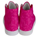 Magenta Pink Butterflies Pattern Women s Hi-Top Skate Sneakers View4