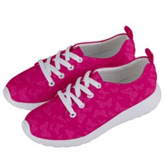 Magenta Pink Butterflies Pattern Women s Lightweight Sports Shoes by SpinnyChairDesigns