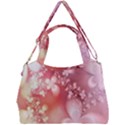 Boho Pastel Pink Floral Print Double Compartment Shoulder Bag View1