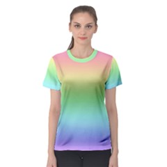 Pastel Rainbow Ombre Women s Sport Mesh Tee