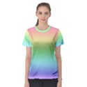 Pastel Rainbow Ombre Women s Sport Mesh Tee View1