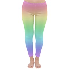 Pastel Rainbow Ombre Classic Winter Leggings by SpinnyChairDesigns