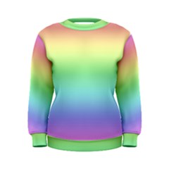 Pastel Rainbow Ombre Women s Sweatshirt by SpinnyChairDesigns