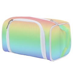 Pastel Rainbow Ombre Toiletries Pouch by SpinnyChairDesigns