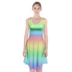 Pastel Rainbow Ombre Racerback Midi Dress by SpinnyChairDesigns