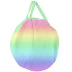 Pastel Rainbow Ombre Giant Round Zipper Tote by SpinnyChairDesigns