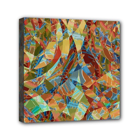 Boho Colorful Mosaic Mini Canvas 6  X 6  (stretched) by SpinnyChairDesigns