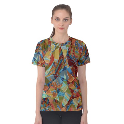 Boho Colorful Mosaic Women s Cotton Tee by SpinnyChairDesigns