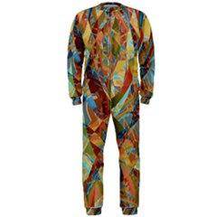 Boho Colorful Mosaic Onepiece Jumpsuit (men)  by SpinnyChairDesigns