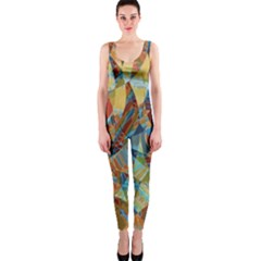 Boho Colorful Mosaic One Piece Catsuit by SpinnyChairDesigns