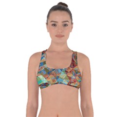 Boho Colorful Mosaic Got No Strings Sports Bra by SpinnyChairDesigns